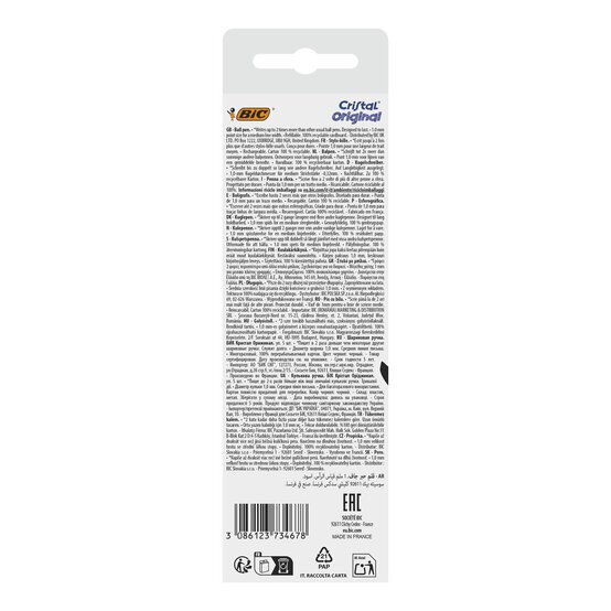 BIC Cristal Original Black Ballpoint Pens 5 Pack image number 3