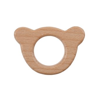 Trimits Wooden Teddy Craft Ring 6cm 