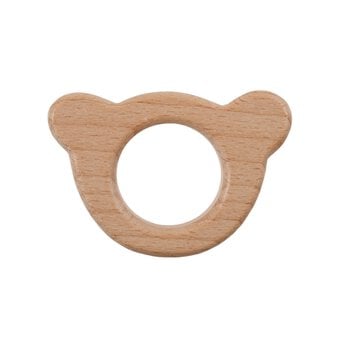 Trimits Wooden Teddy Craft Ring 6cm 