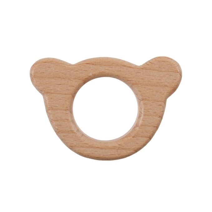 Trimits Wooden Teddy Craft Ring 6cm  image number 1