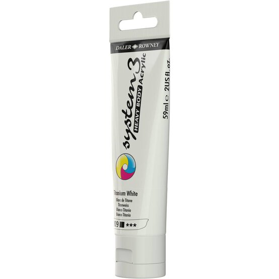 Daler-Rowney System3 Titanium White Heavy Body Acrylic 59ml image number 3