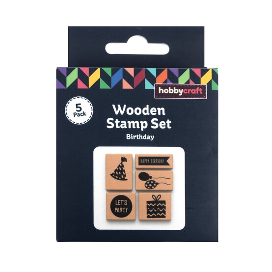 Birthday Wooden Stamps 5 Pack image number 3