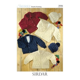 Sirdar Snuggly DK Cardigans and Hats Pattern 3956