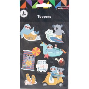 Relaxing Koala and Sloth Chipboard Stickers 8 Pack image number 3