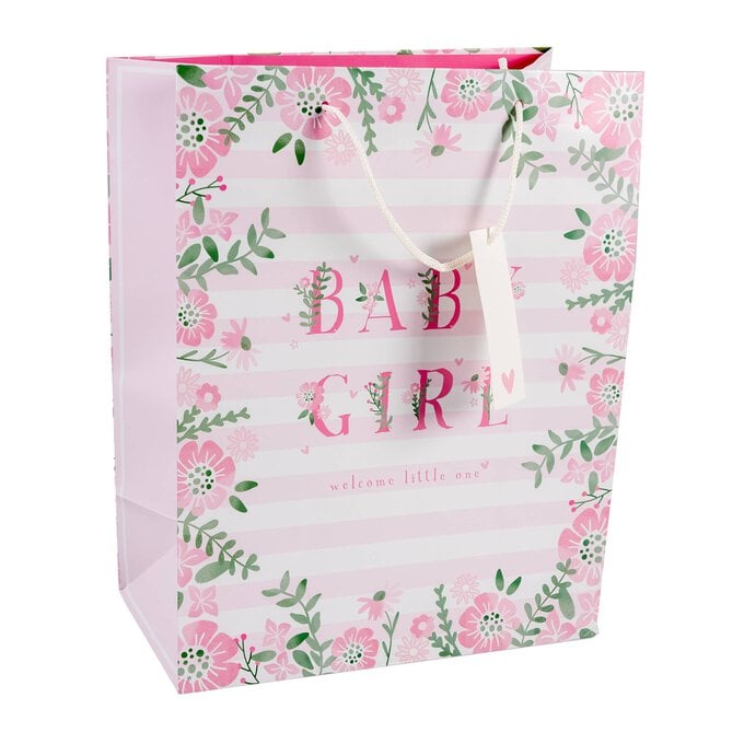 Baby Girl Gift Bag 36cm x 27cm image number 1
