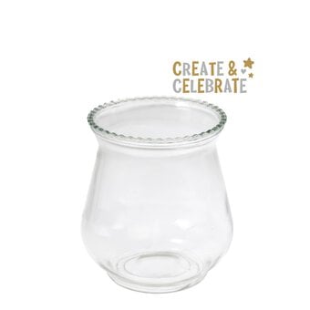 Create & Celebrate Thick Hurricane Glass Vase 12cm