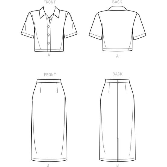 New Look Women&rsquo;s Top and Skirt Sewing Pattern N6697 image number 3