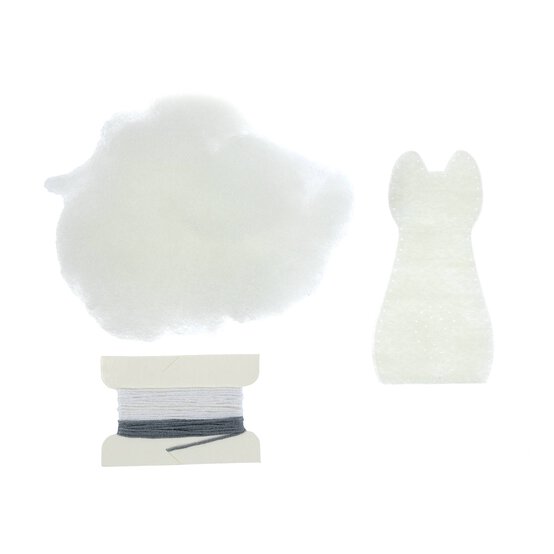 White Cat Felt Sewing Kit image number 4