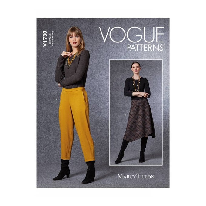 Vogue Skirt and Trousers Sewing Pattern V1730 (S-XXL) image number 1