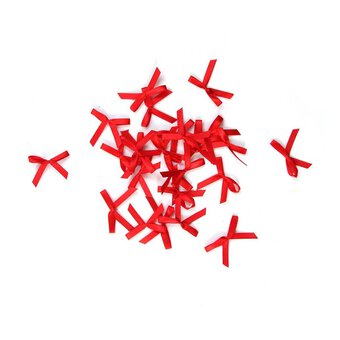 Red Mini Bows 25 Pack
