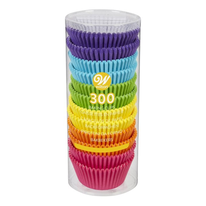 Wilton Bright Rainbow Cupcake Cases 300 Pack image number 1