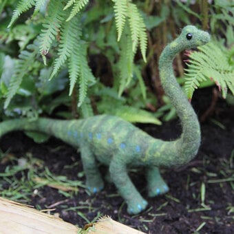 How to Make a Felted Dinosaur