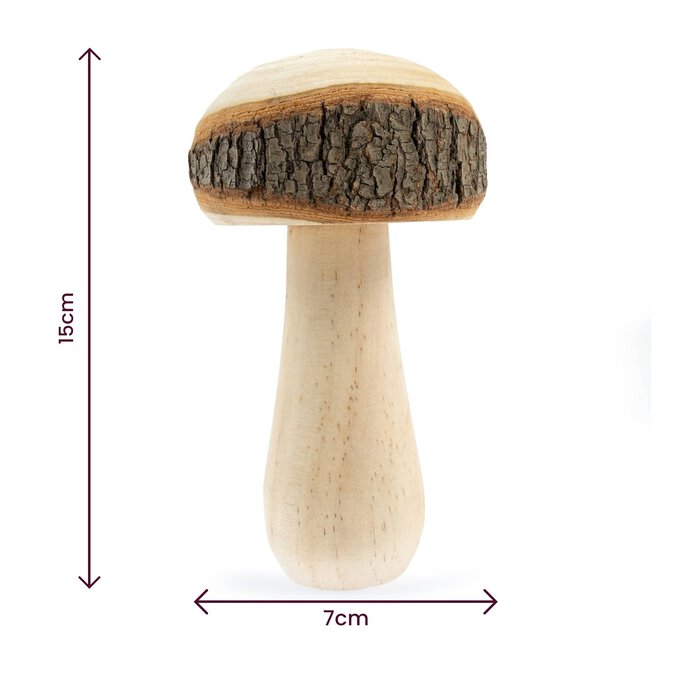 Wooden Mushroom 15cm image number 4