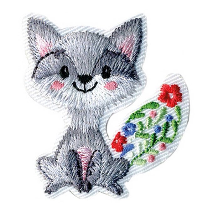 Floral Animal Iron-On Patch 4.5cm x 3cm image number 1