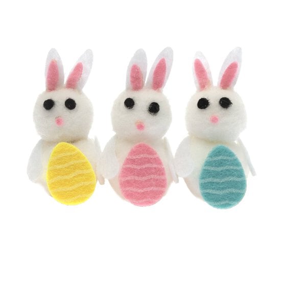 White Bunnies with Eggs 3 Pack image number 3