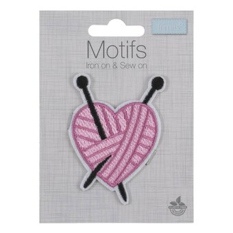 Trimits Yarn Heart Iron-On Patch