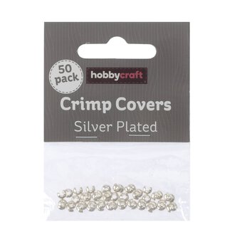Silver Plated Crimp Covers 50 Pack
