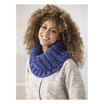 FREE PATTERN Lion Brand Thick and Quick One Ball Ribbed Cowl L60100