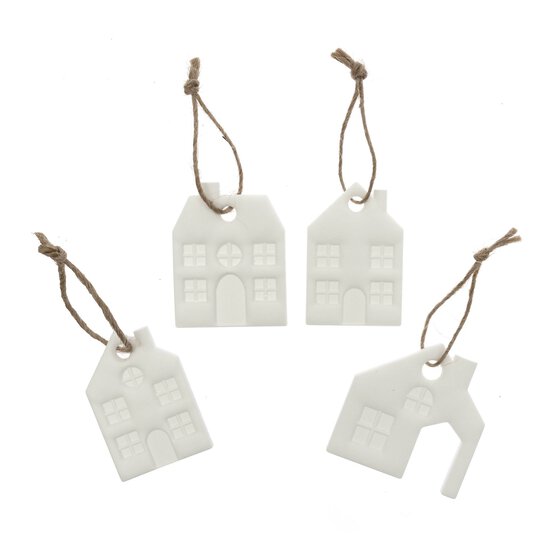 Ceramic House Embellishments 4 Pack image number 1