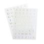 White and Gold Foiled Letter Stickers 2 Sheets image number 1
