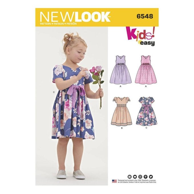 New Look Child's Party Dress Sewing Pattern 6548 image number 1