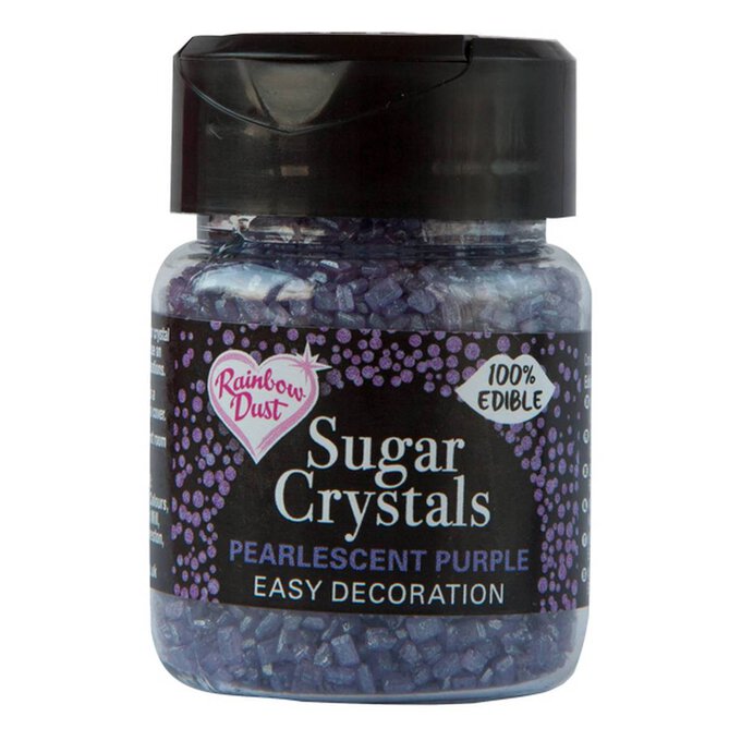 Rainbow Dust Pearlescent Purple Sugar Crystals 50g image number 1