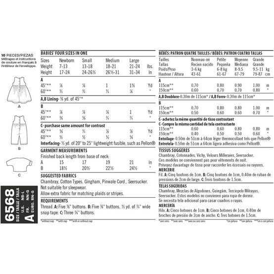 New Look Babies' Dress and Jacket Sewing Pattern 6568 image number 3