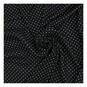 Black Pin Spot Viscose Fabric by the Metre image number 1