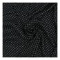 Black Pin Spot Viscose Fabric by the Metre image number 1