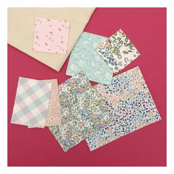 Pastel Flower Iron-On Fabric Patches 7 Pack
