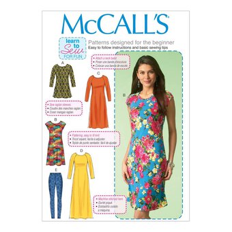 McCall’s Dress and Leggings Sewing Pattern M7122 (XS-M)