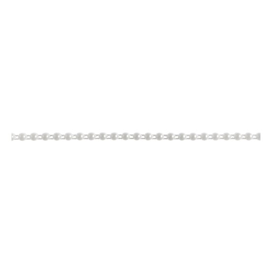 White 4mm Flat Back Pearl Beading by the Metre image number 1