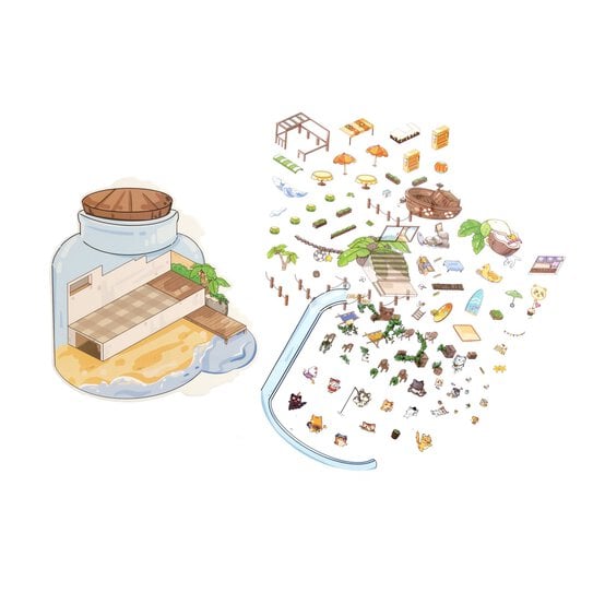 Mini Summer Holiday Scene Stickers image number 4