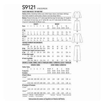 Simplicity Top and Trousers Sewing Pattern S9121 image number 2