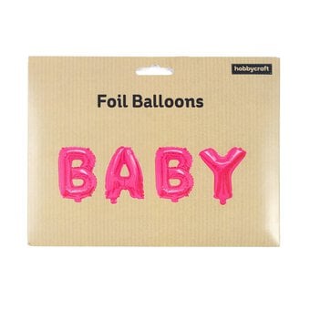 Pink Baby Foil Balloon Set image number 3