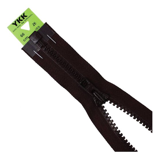 YKK Heavy Weight Open End Zip 66cm Brown image number 1