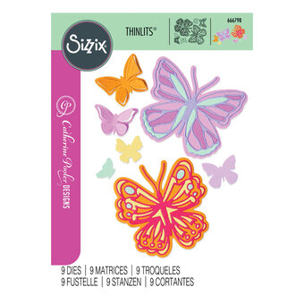 Sizzix Thinlits Spring Wings Die Set 9 Pieces 