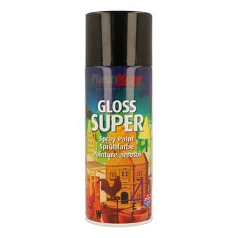 PlastiKote Black Gloss Super Spray Paint 400ml