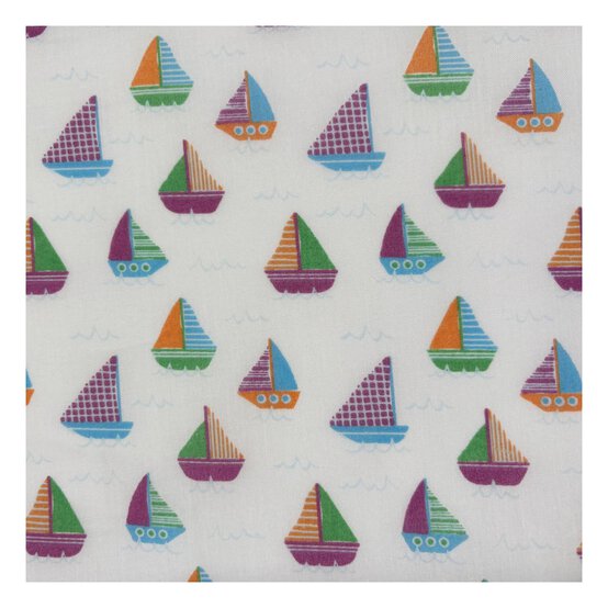Sailing Boats Polycotton Fabric by the Metre image number 2