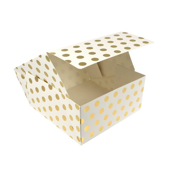 Gold Polka Dot Cake Box 10 Inches image number 3