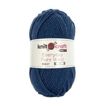 Knitcraft Denim Blue Everyday Pure Wool DK 50g 