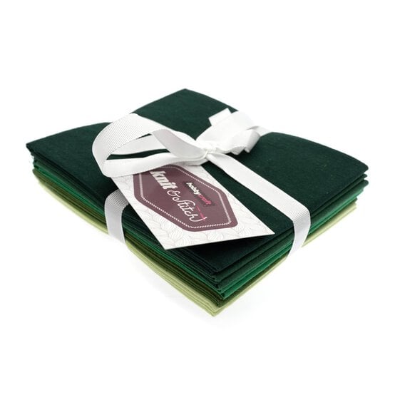 Solid Green Cotton Fat Quarters 5 Pack image number 2