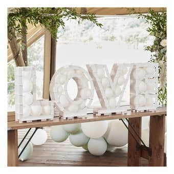 Ginger Ray White Love Balloon Mosaic Letters image number 2