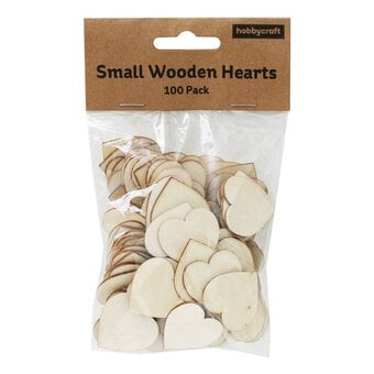 Small Wooden Hearts 100 Pack image number 2