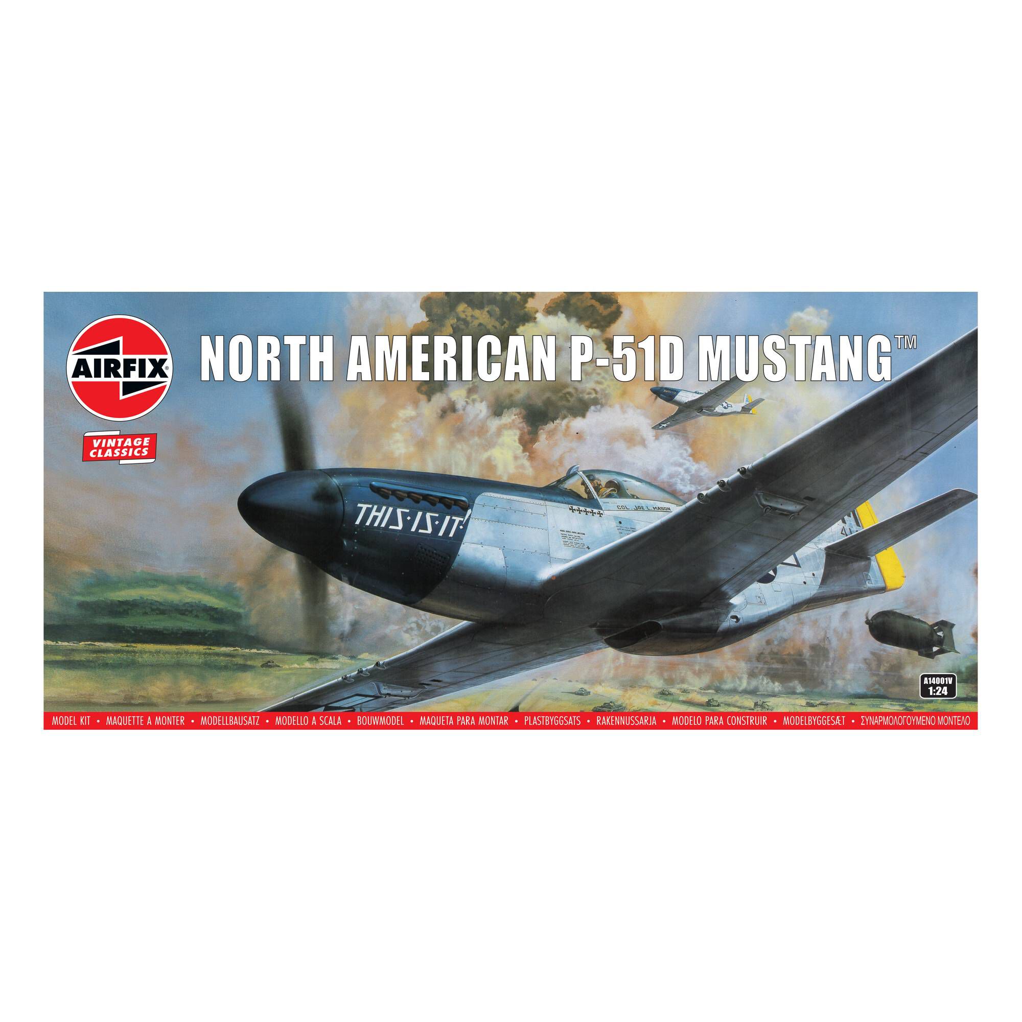 Airfix North American P-51D Mustang Model Kit 1:24 | Hobbycraft