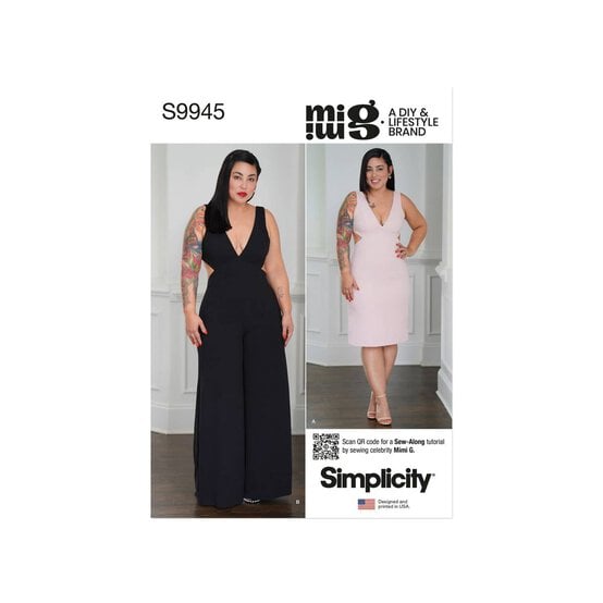 Simplicity Women's Dress and Jumpsuit Sewing Pattern S9945 (Y5 18-26) image number 1