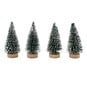 Frosted Green Bottle Brush Christmas Tree 4 Pack image number 1