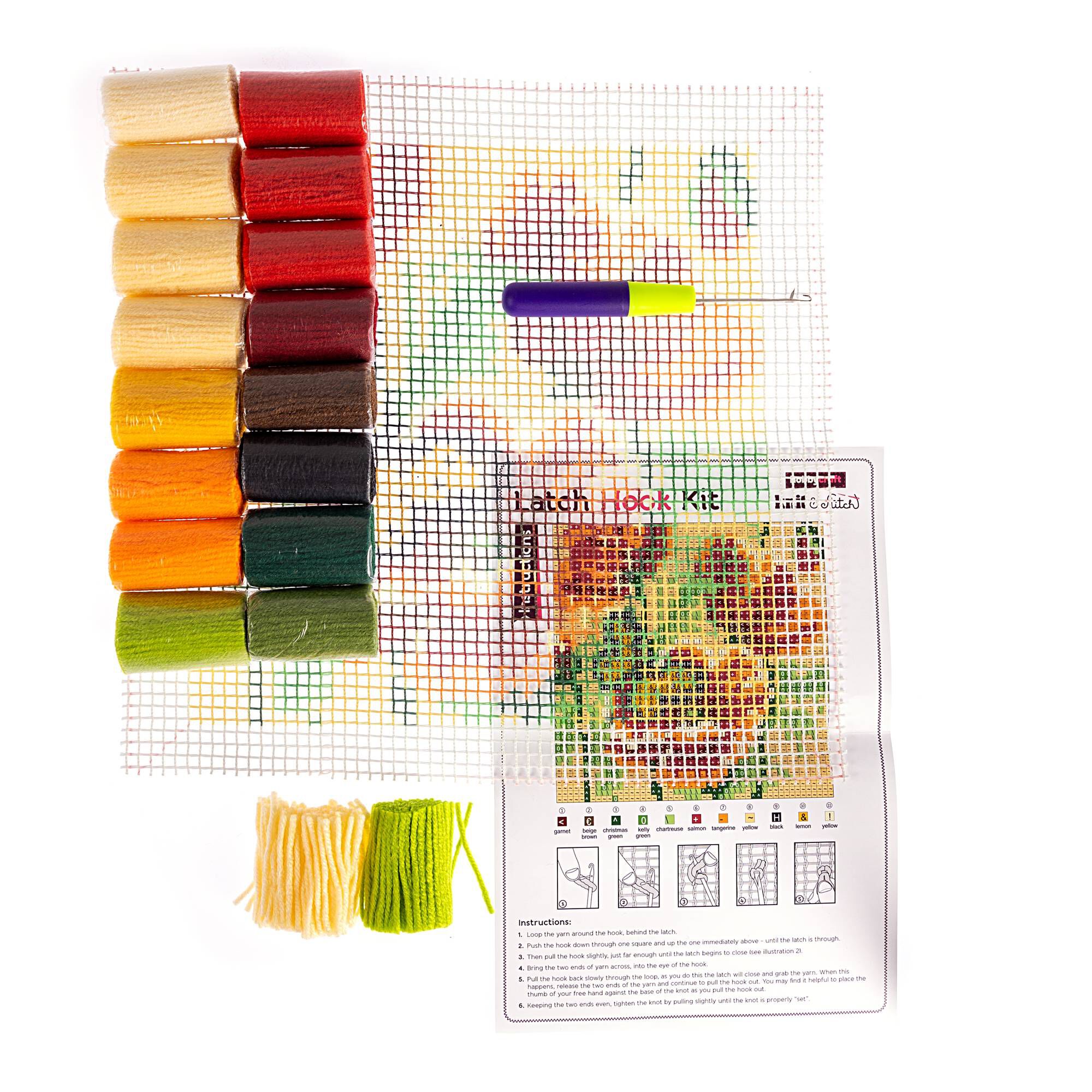 Butterfly Latch Hook Kit Hobbycraft