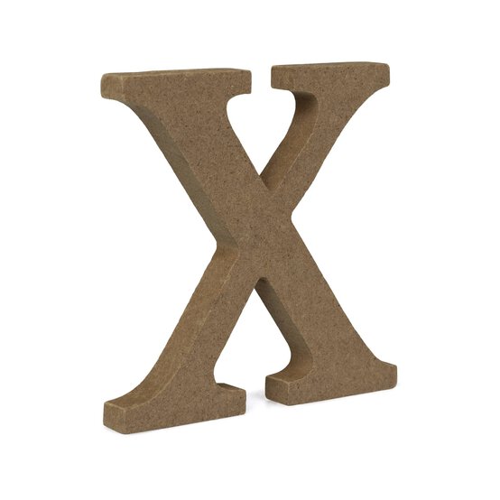 MDF Wooden Letter X 8cm image number 1