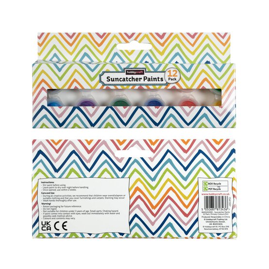 Primary Colour Suncatcher Paints 3ml 12 Pack image number 3